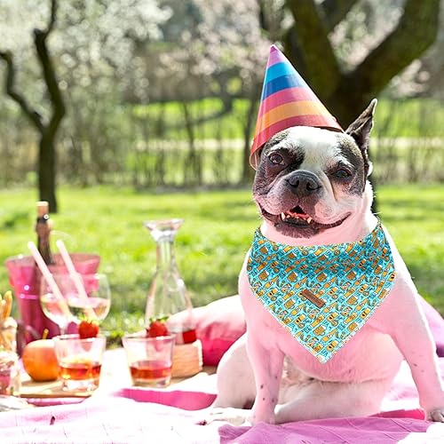 Miniatura 6 de Lionheart glory Bandana para perro, 1 paquete de bufanda azul lavable suave para perro, bandana con estampado de tiburón, bandana cuadrada ajustable