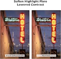 Vista 4 de K&F CONCEPT Filtro de efecto cinematográfico de niebla de 1/4 de difusión negra de 3.228 in con 18 recubrimientos multicapa para fotografía