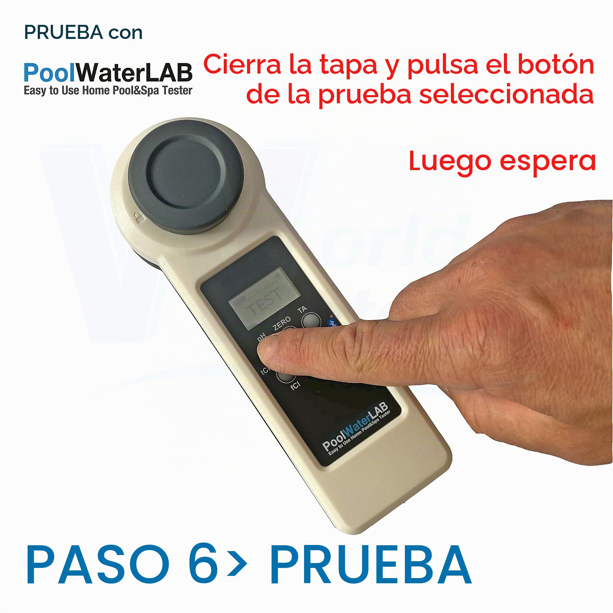 Electrónico Poolwassertester Poollab 9 en 1 Medidor Control de la Calidad Del Agua