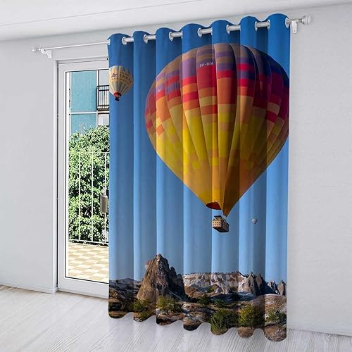 Miniatura 1 de Globos de aire caliente, cortinas de paseo para cortinas de sala y cortinas opacas, 1 panel, 51 pulgadas de ancho x 51 pulgadas de alto