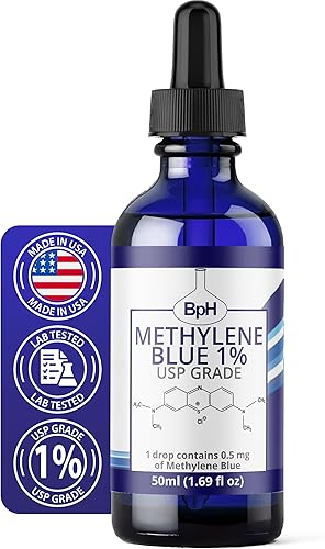 Miniatura 2 de Biopharm Azul de metileno, 1% USP (farmacéutica) Grado: 2 × 1.7 fl oz Twin Pack Glass: probado por terceros