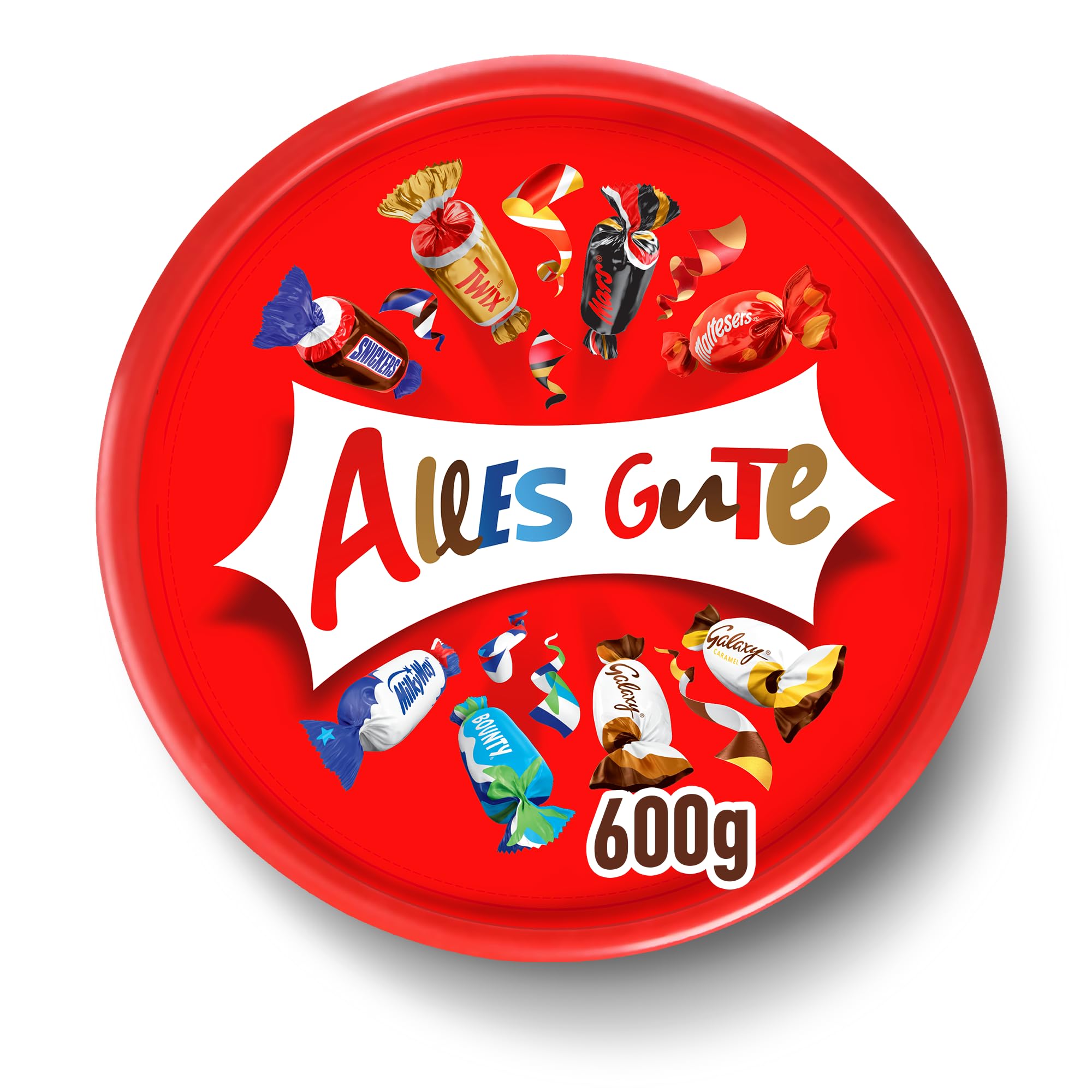 Celebrations "Alles Gute" Personalisierte Dose | Pralinenmischung | zum Geburtstag | Geschenkbox | 1x 600-g-Dose