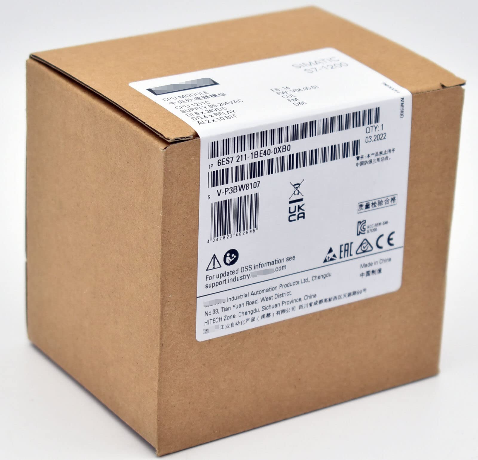 Tsnwinme 6ES7211-1BE40-0XB0 Digital Input Module, 8 Channels, 24V DC, 6ES7211-1BE40-0XB0 Relay Module for Effective Control Management