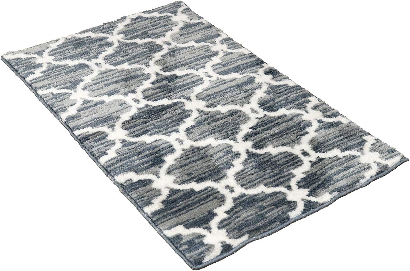 Arkwright Artistry Accent Rug, Microfiber Soft Area Rugs Contemporary Classy Designs, Vibrant Colors, Non-Skid Latex Backing (20 x 34 inch, Quatrefoil)