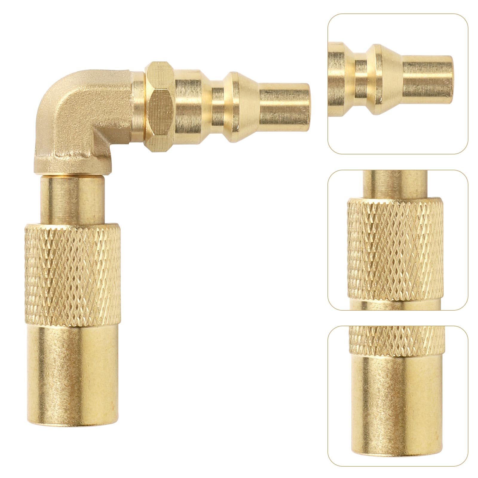 1/4" Adapter Szybkiego Łączenia RV, Adapter Kolankowy Propanowy do Blackstone Grilli Kempingowych 17" i 22" na Propan