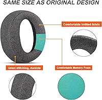 Vista 19 de GVOEARS - Almohadillas de repuesto para auriculares inalámbricos Sony PlayStation 5 PS5 Pulse 3D (tela de malla transpirable)