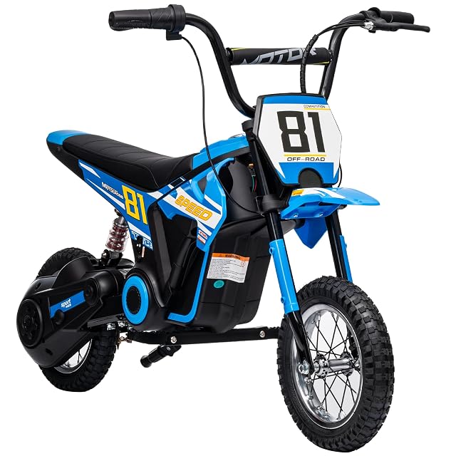 AIYAPLAY Moto Eléctrica para Niños 24V con Motor 250W para 8-12 Años Azul