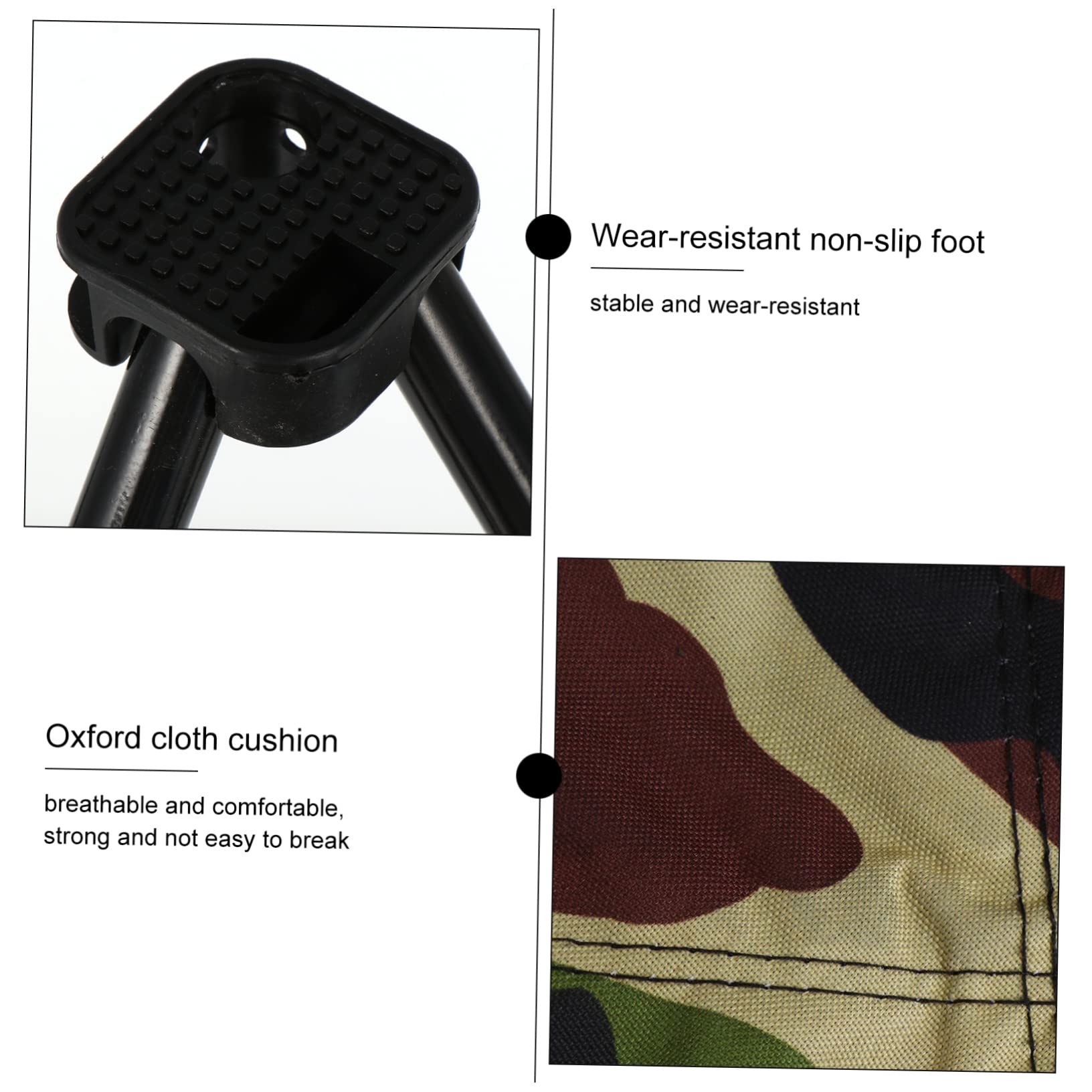 Sosoport 1pc Portable Camping Chair Foldable Fishing Stool Lightweight Compact Design for Easy Carrying for Outdoor Activities Family