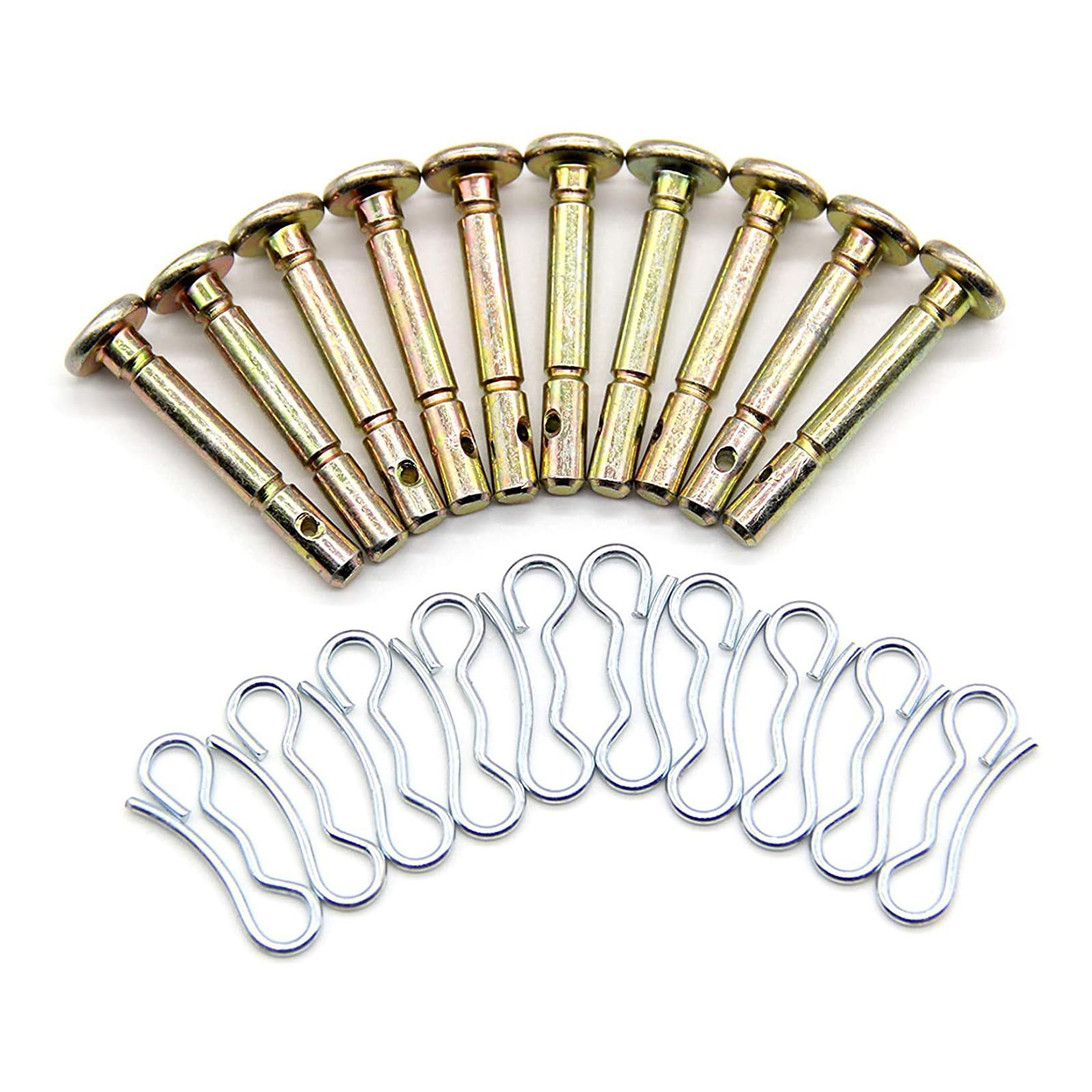Kalttoy Silver 20Pieces Snow Blower Shear Pin Kits Steel Replacement Shear Pin Kits Cotter Snowblower Parts Cotter