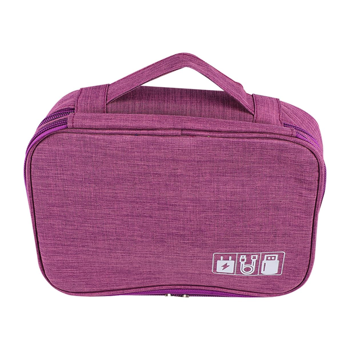 Bolsa Organizadora Organizador de Cables de Accesorios Electrónicos Portátil Gran Capacidad, Diseño de Doble Cremallera y Doble Capa de Viaje para Commuting y Viajes