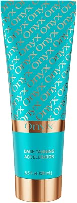 Onyx Strongest Dark Tanning Accelerator Lotion - Effective Tan Enhancer for Indoor & Outdoor Sun - Accelerates Melanin Production - No Stains & Streaks | Super Moisturizing | Tropical Scent | No-SPF