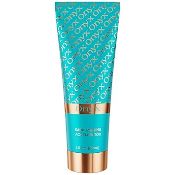 Onyx Strongest Dark Tanning Accelerator Lotion - Effective Tan Enhancer for Indoor & Outdoor Sun - Accelerates Melanin Production - No Stains & Streaks | Super Moisturizing | Tropical Scent | No-SPF