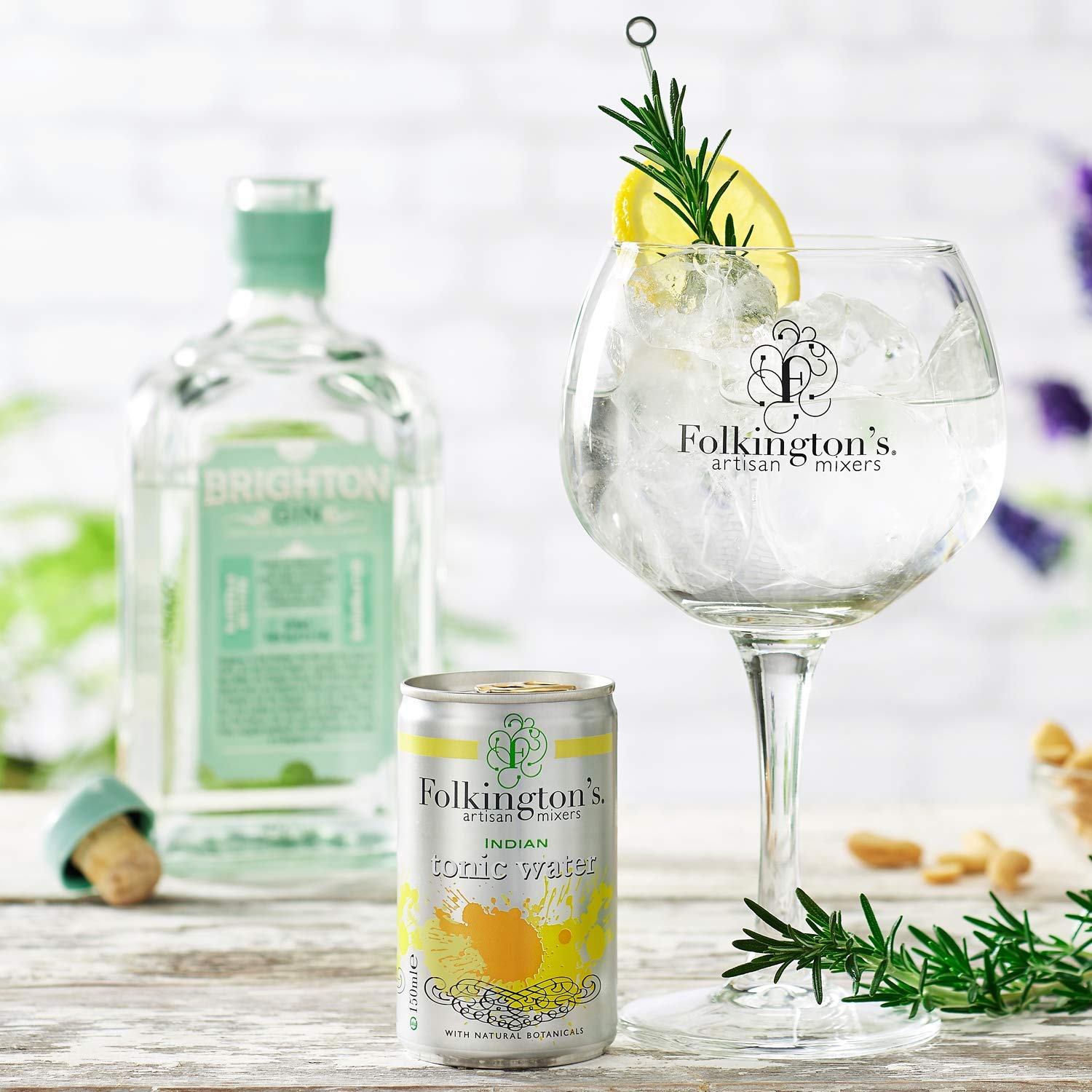Acqua Tonica Indian Tonic Water Folkington's 10 x150 ml Lattine (FOTO SOLO SCOPO ILLUSTRATIVO)