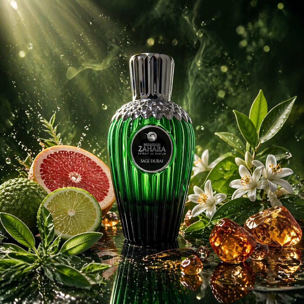 Al Haramain Zahara Sage Dubai Extrait De Parfum 100 ml | Perfume de mujer fresco y radiante | Floral claro con matices suaves y cálidos | Aroma elegante de larga duración | Botella de lujo lista para