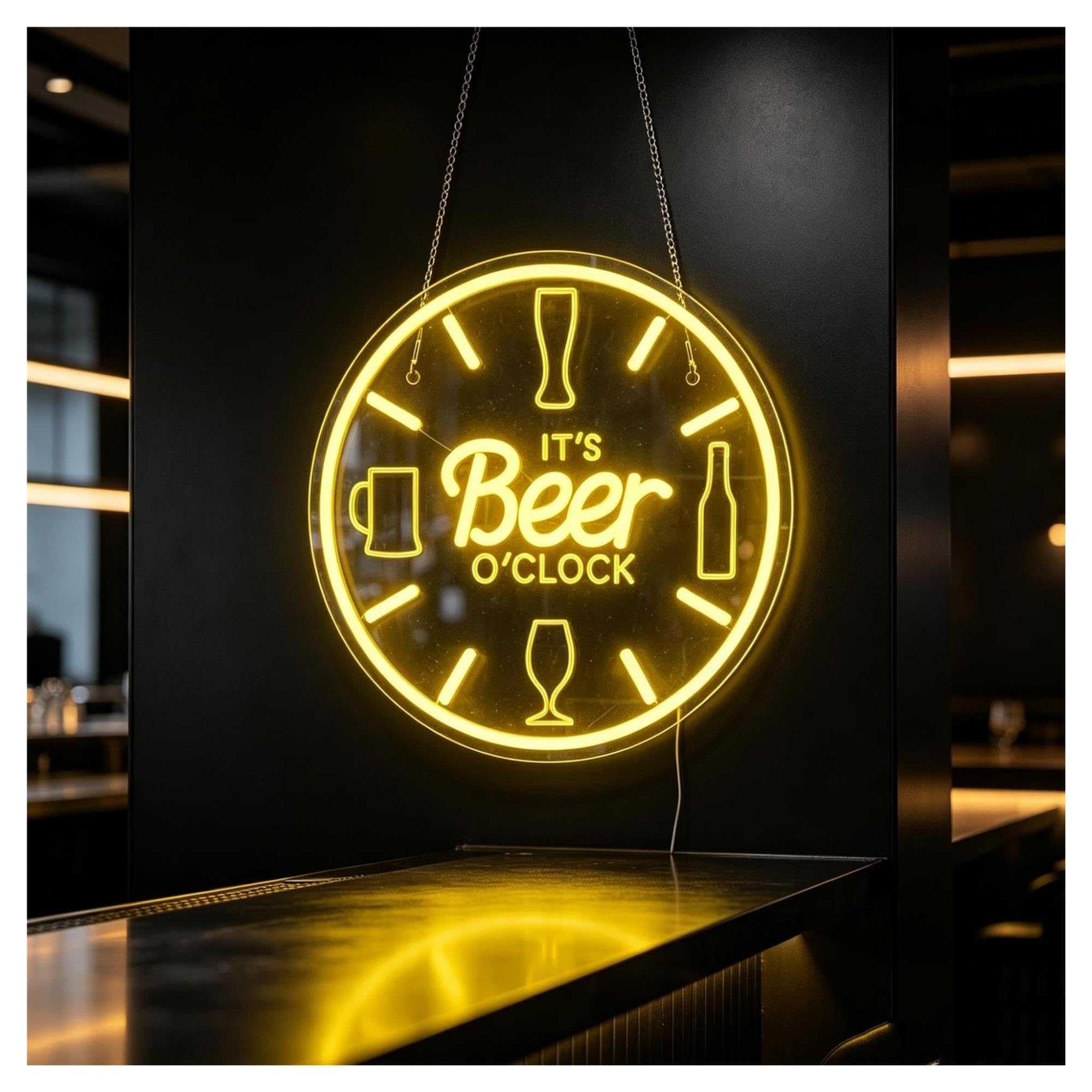 néon signe Enseigne Néon It's Beer O'clock