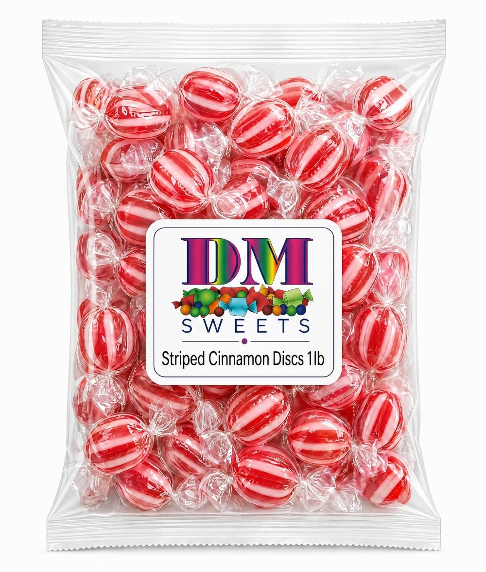 Amazon.com : Striped Cinnamon Discs Hard Candy 1 lb Bulk Bag