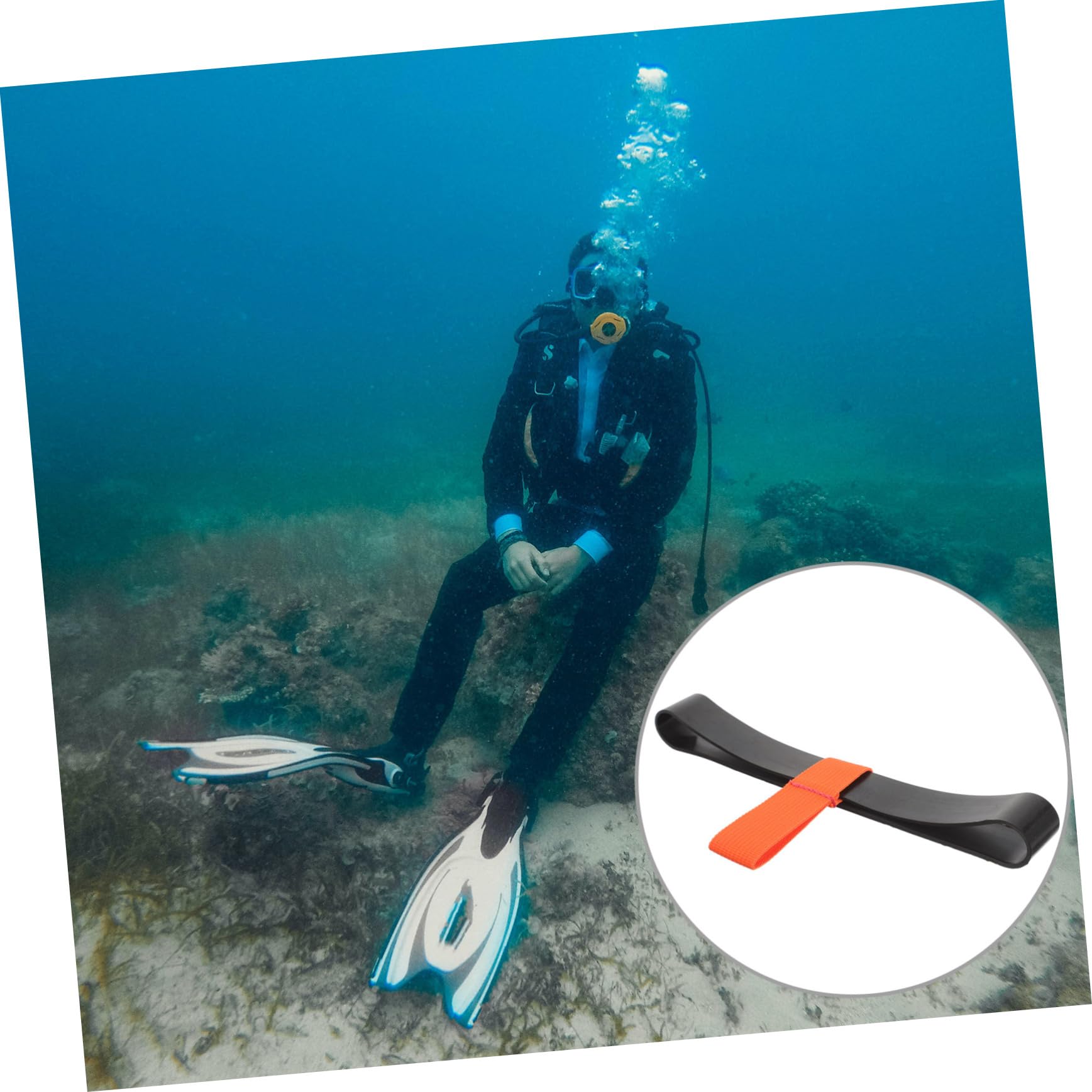 TOBBOMEY Rubber Tank Hose Retainer Band for Scuba Cylinder Heavy Duty Wear-Resistant Strap Easy to Install Multi-Function Design for Diving Gear and Accessories