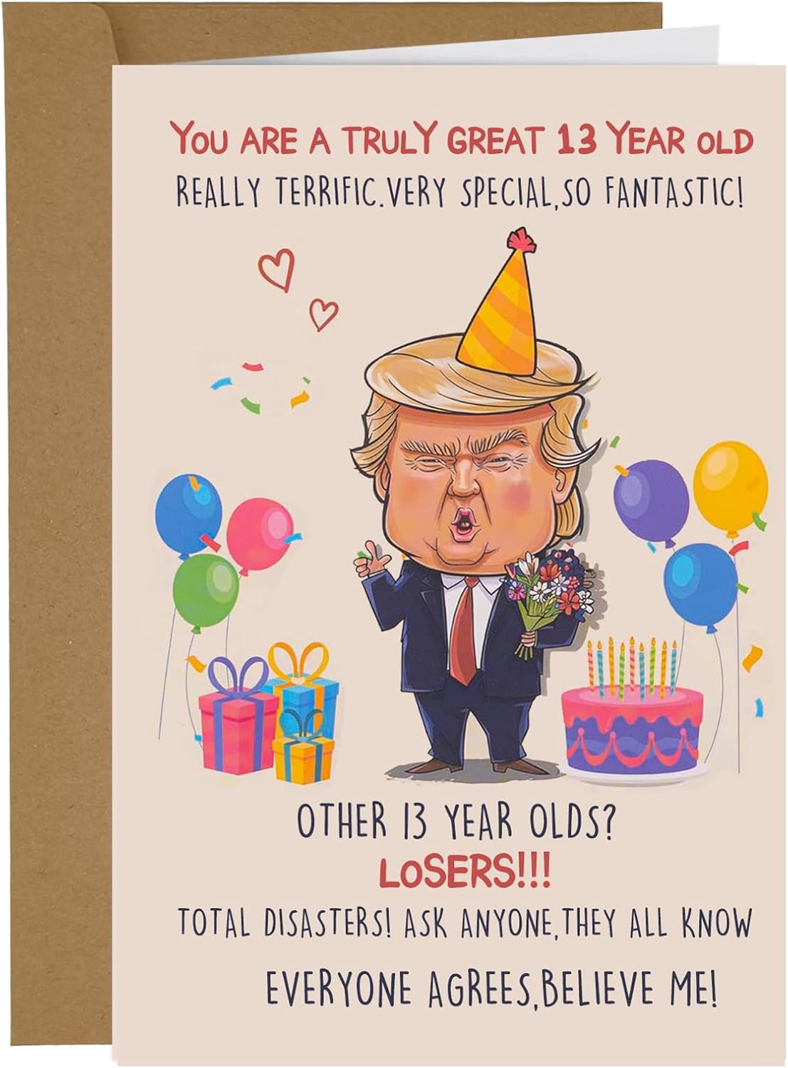 Funny Birthday Card For Women/Men: 13th Birthday Card — Birthday Gifts For Her, Birthday Card For Boyfriend, Funny Anniversary Card For Him - Great For 13th Birthday Gifts For Daughter Son Best Friends — Birthday Card For Best Friend (TP-Age-13)