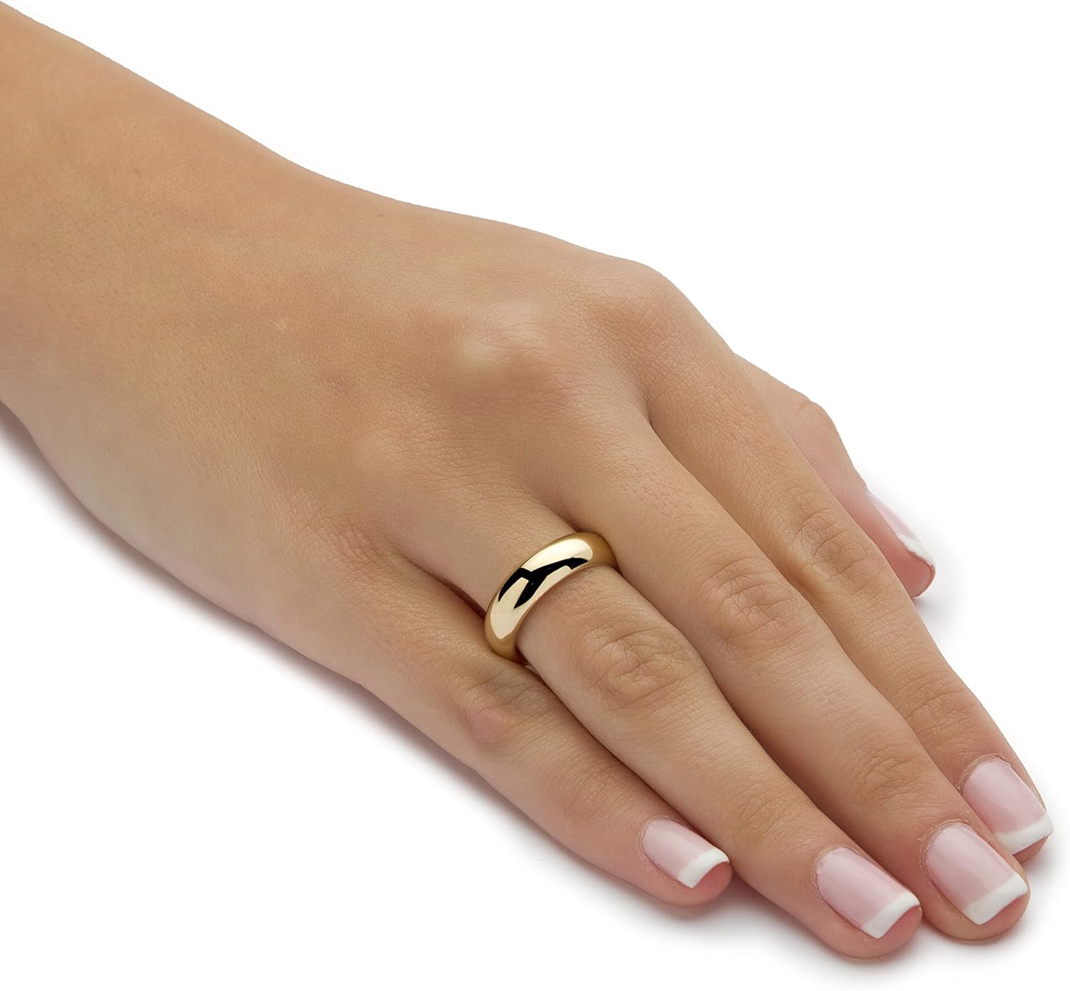 14K Yellow Gold Nano Diamond Resin Filled Wedding Ring (6mm)
