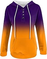 Vista 4 de WKSCLPAI Sudadera con capucha para mujer, de manga larga, ajuste holgado, estilo occidental, ropa