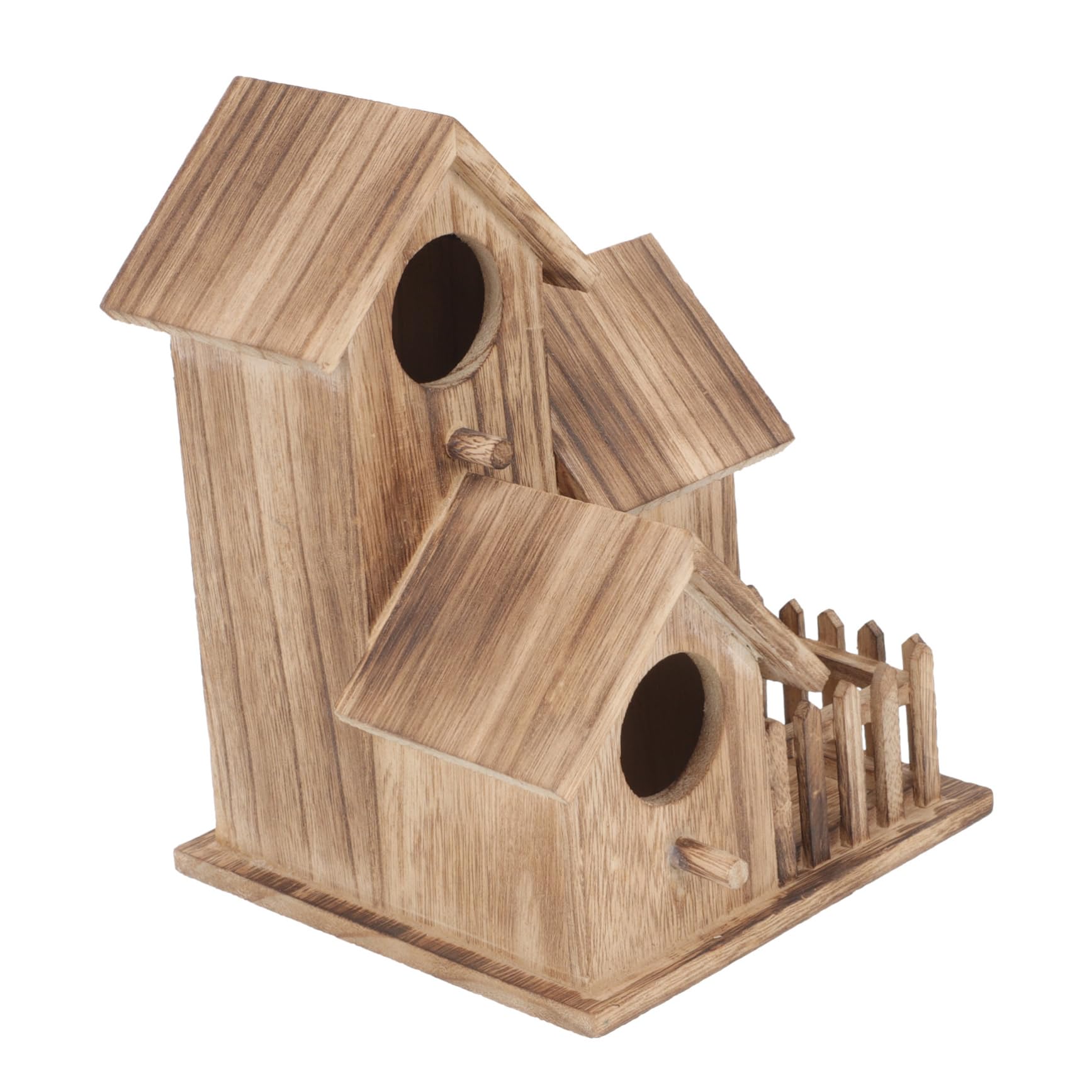 Nichoir pour perruches et oiseaux extérieurs cottage en bois naturel