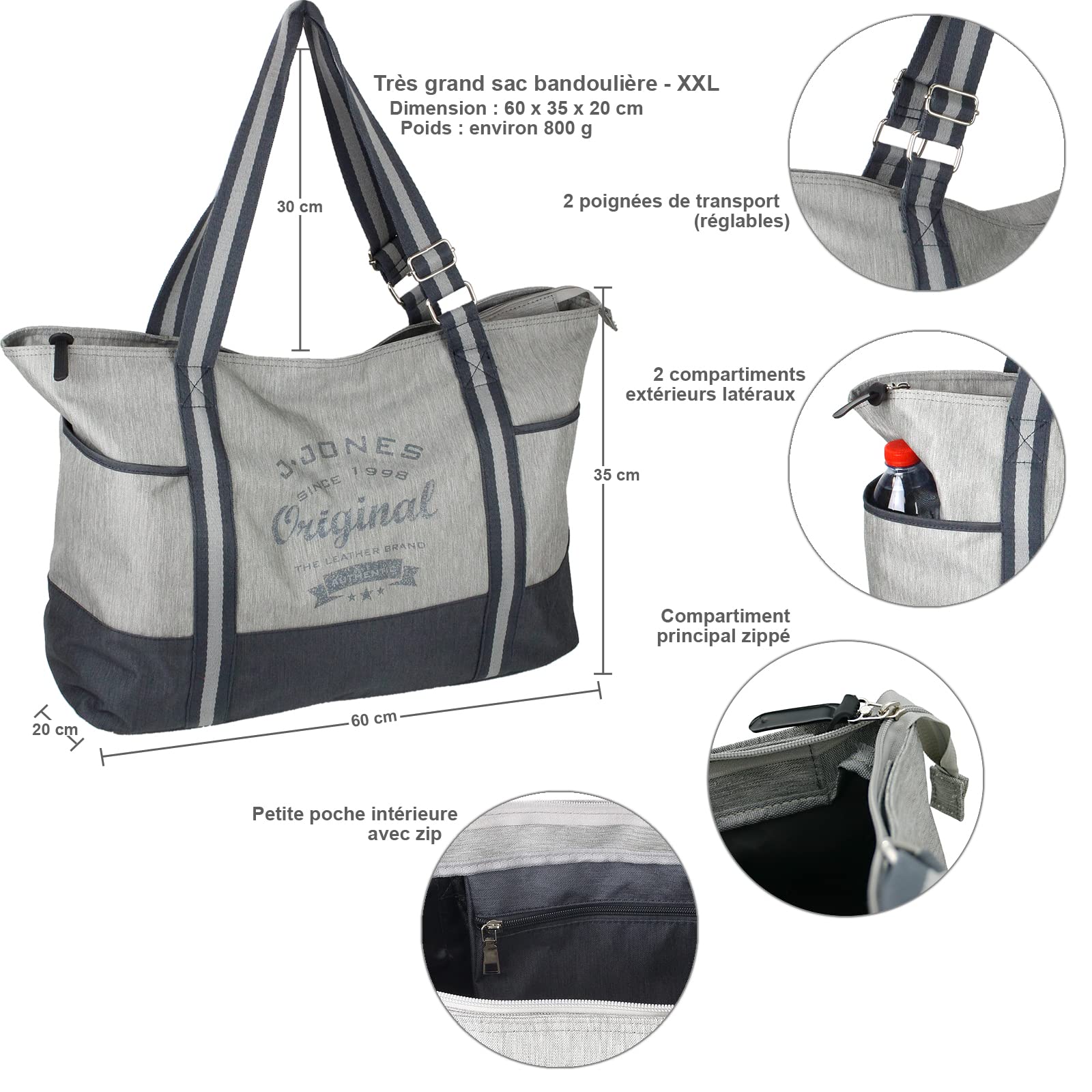 J JONES JENNIFER JONES Sac de loisirs XXL - Sac de sport