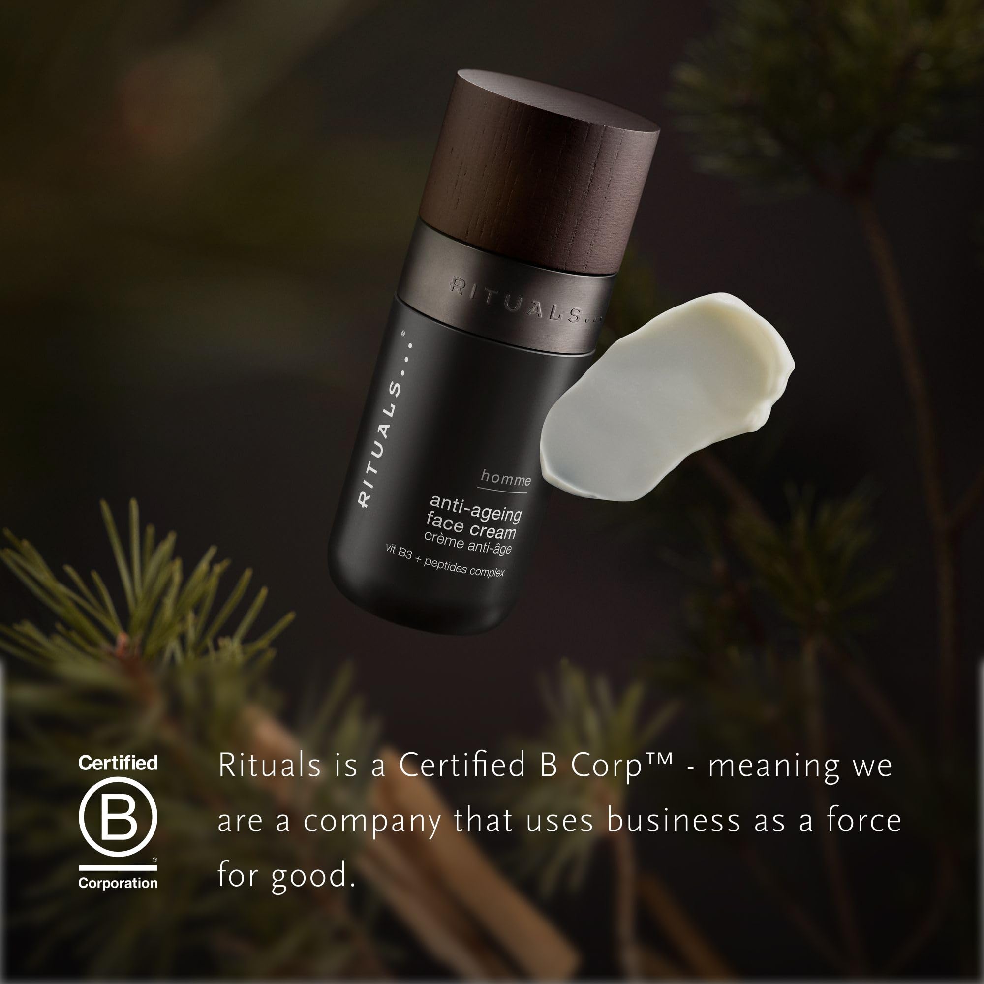 RITUALS Homme Anti-Ageing Face Cream, Anti-Aging-Gesichtscreme für Männer mit Vitamin B3 und Peptidkomplex, 50 ml