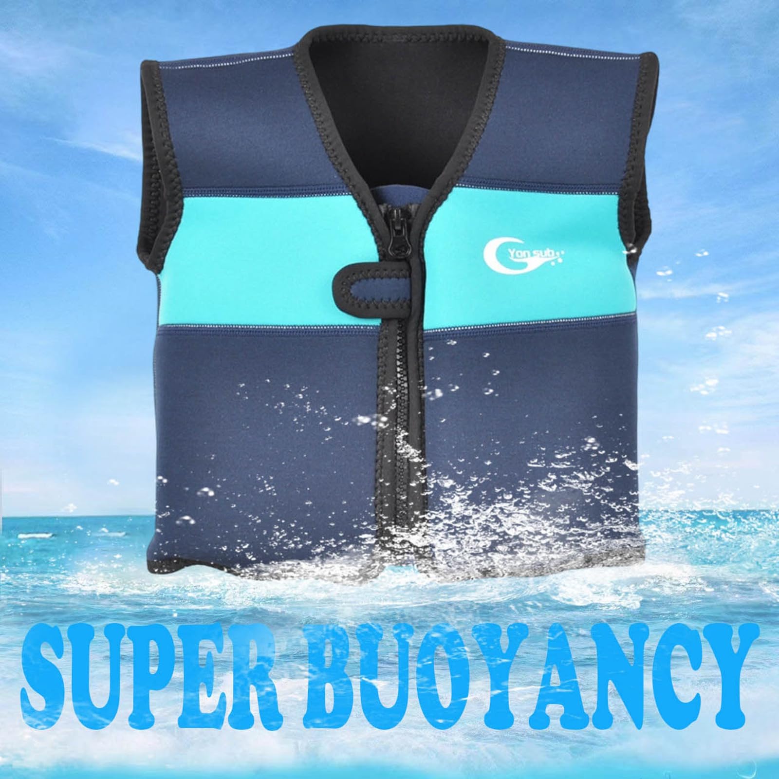 Generisch Chaleco salvavidas para niñas de 1 a 7 años, perfecto para piscina, playa actividades acuáticas al aire libre, cómodo verano (azul marino, 5 – 7 años)
