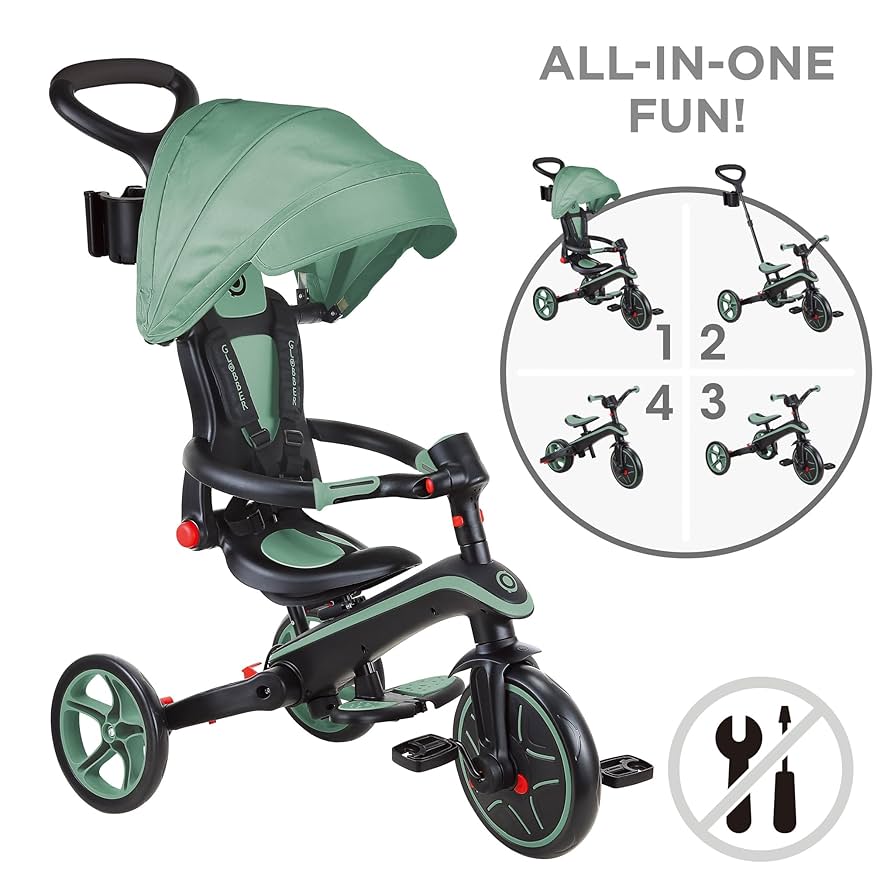 自転車本体 Globber 5 in 1 Amazon.com: Globber Foldable 5-in-1 Toddler Trike Push Bike