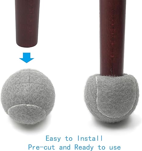 Miniatura 5 de Precut Tennis Balls for Walkers 4 PCS Walker Tennis Ball for Furniture Legs and Floor Protection Heavy Duty Long Lasting Felt Pad Glide,Fit Most