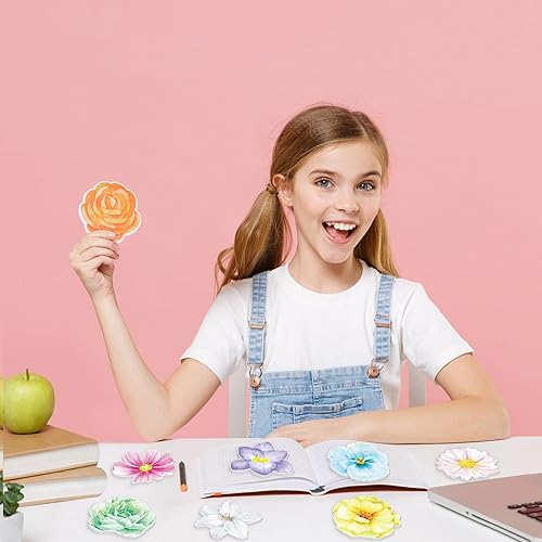 Miniatura 7 de 8 paquetes de notas adhesivas de acuarela con postes de flores autoadhesivas de 32 x 32 pulgadas blocs de notas de papel autoadhesivos para