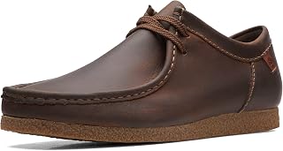 Clarks Men's Shacre II Run Loafers - Stylish Leather Chukka with OrthoLite Cushioning & Lightweight Sole