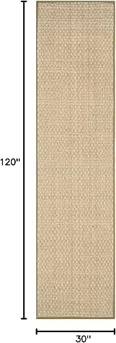 Vista 121 de SAFAVIEH Natural Fiber NF114A - Alfombra de hierba marina, tejido de canasta, con borde, para zonas de alto tráfico, sala de estar, dormitorio, 2