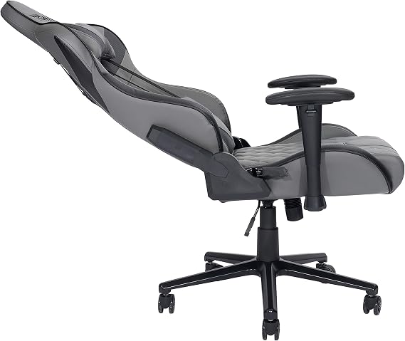Techni Sport Ergonomic Office Chair with Foam Seat and Padded Arms, PC Gaming Chair with Height and Tilt Adjustment, Grey