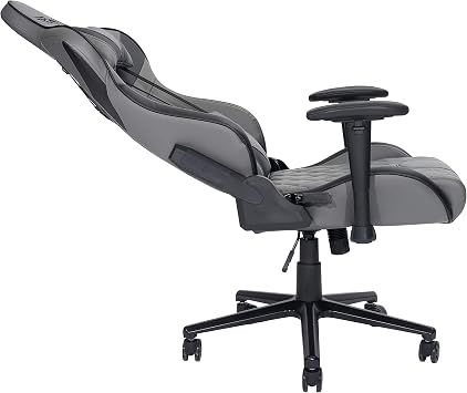 Techni Sport Ergonomic Office Chair with Foam Seat and Padded Arms, PC Gaming Chair with Height and Tilt Adjustment, Grey