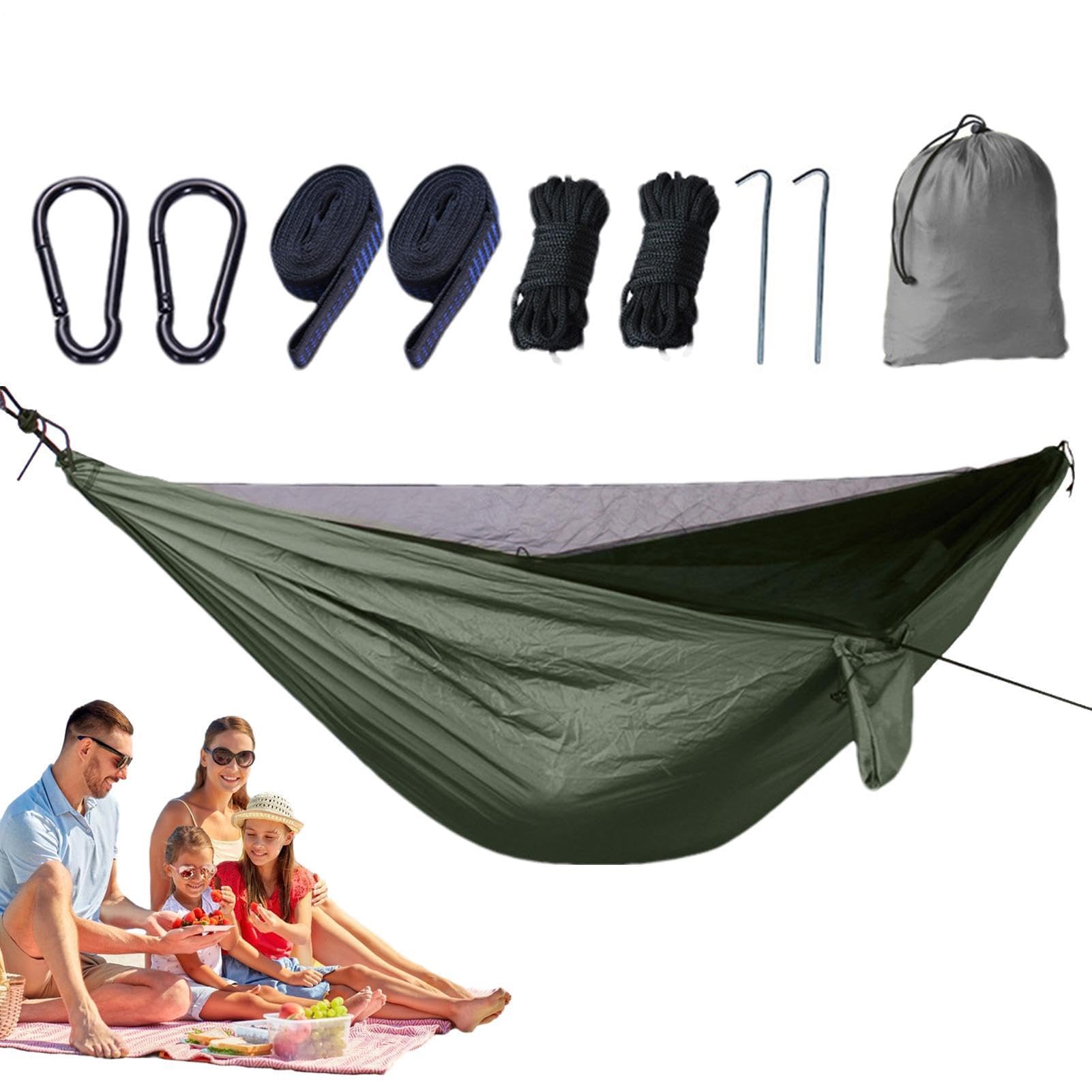 Amaca Da Campeggio Con Zanzariera Telo A Rete Pieghevole | Amaca portatile Attrezzatura da campeggio per escursionismo, pesca, spiaggia, viaggio, zaino in spalla, picnic, avventura,