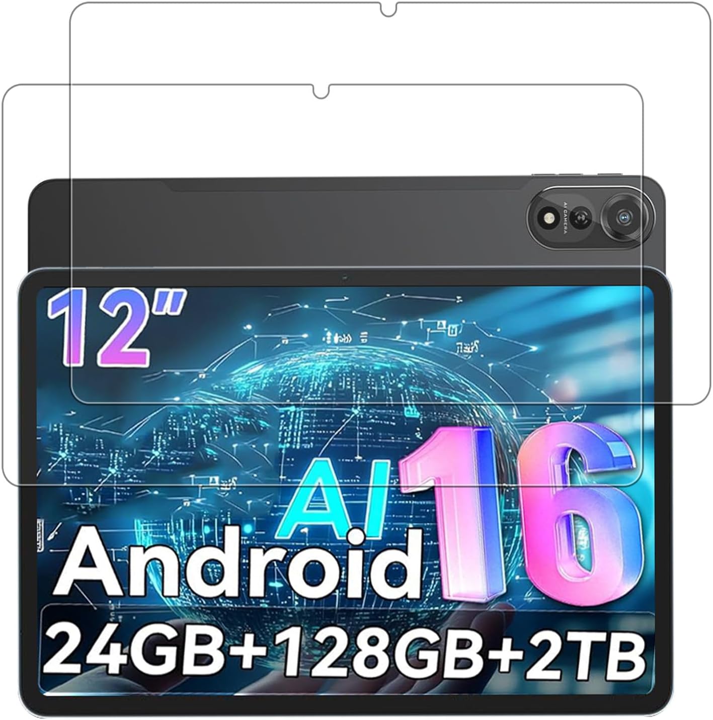 Pack de 2 Protectores de Pantalla de Vidrio Templado para Nexall N90 12 Pulgadas