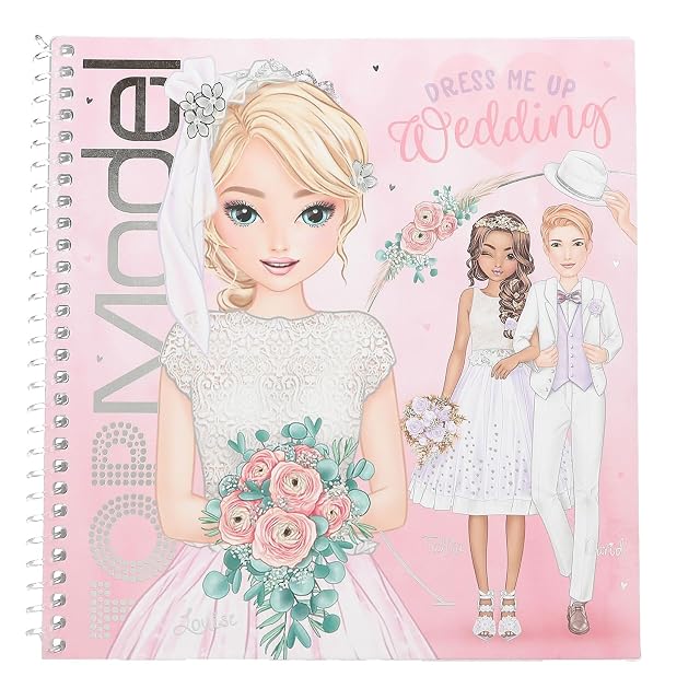Depesche 13529 TOPModel Dress me Up - Libro para colorear con 24 páginas preimpresas para colorear, incl. 11 hojas de pegatinas