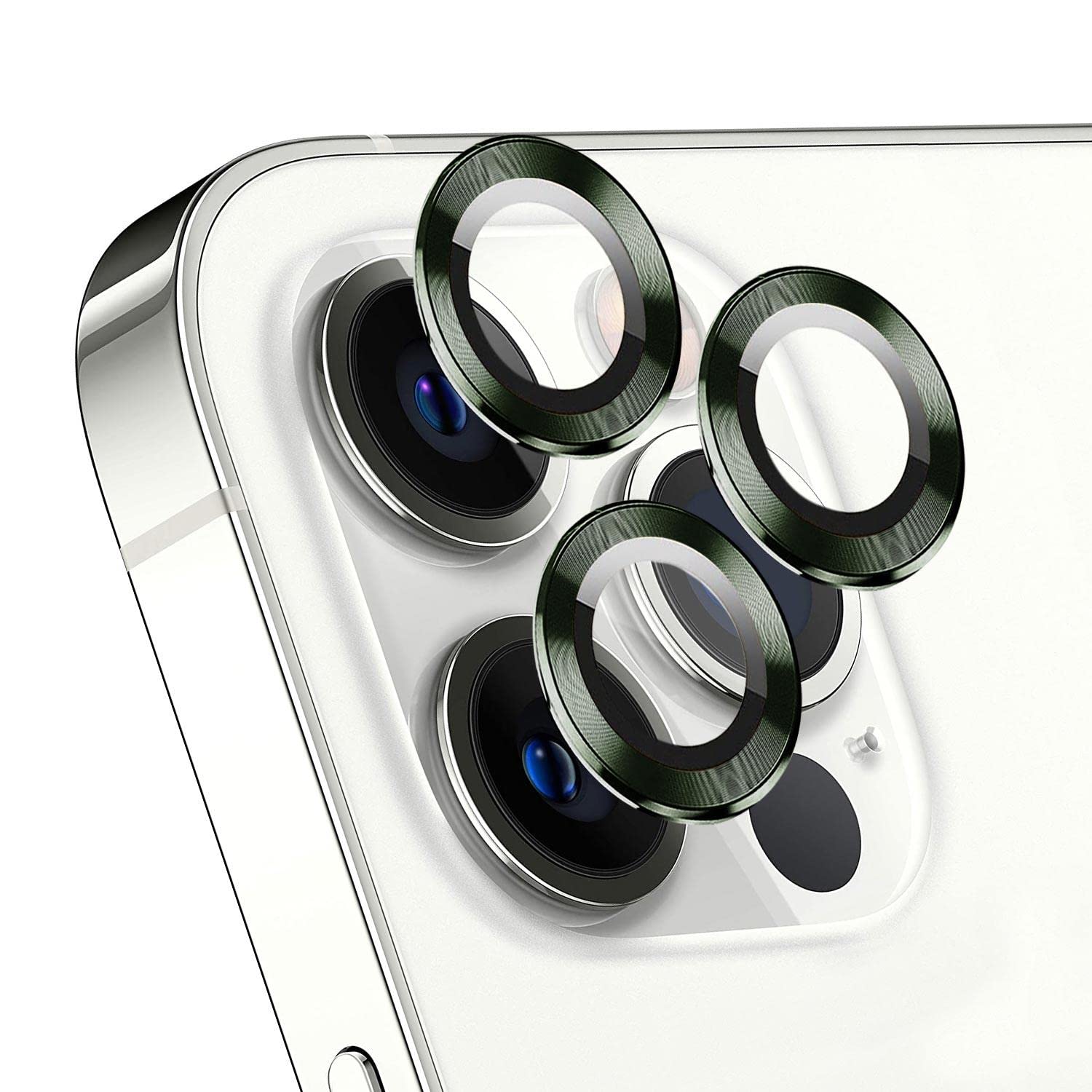 Microsonic Apple iPhone 13 Pro Tekli Kamera Lens Koruma Camı Koyu Yeşil [iPhone 13 Pro ile Uyumlu Ekran Koruyucu]