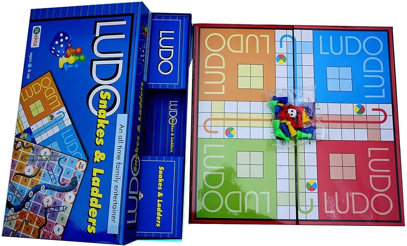 Amazon Classic Game in traditional box Ludo and Snake and Ladder Toy