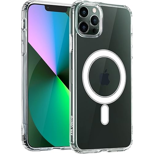 Clear Magnetic Case for iPhone 11 Pro Max with Mag-Safe Wireless Charging,Soft Silicone TPU Bumper Cover,Thin Slim Fit Hard Back Shockproof Anti-Yellow Protective Case for iPhone 11 Pro Max 6.5In
