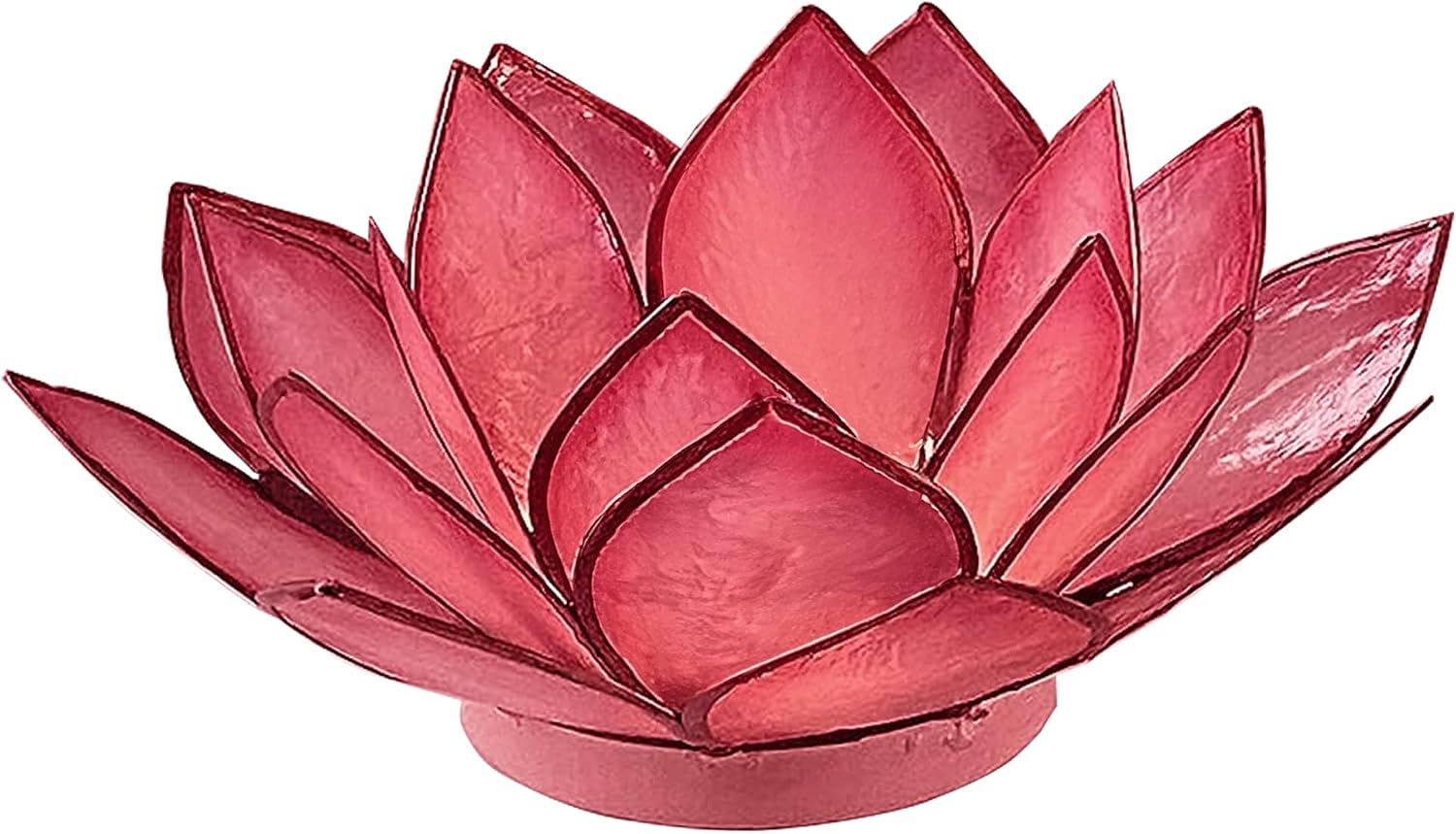 Om Gallery Capiz Shell Lotus Flower Decor Tealight Candle Holder for Serene Ambiance - Handmade Decorative Candle Holders for Meditation, Yoga, and Relaxation, Flamingo | Handmade flower decor made for serene ambiance in meditation, yoga, relaxation, spa rooms, shelves, altars, and gift displays