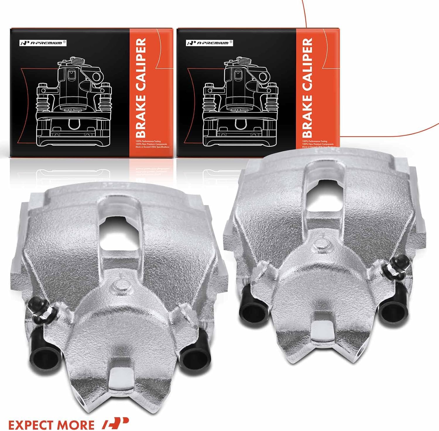 A-Premium Disc Brake Caliper Assembly without Bracket Compatible with Select BMW Models - X3 04-10, Z4 07-08, 330Ci 01-06, 330i 01-05, 330xi 01-05, L6 2.5L 3.0L - Front Driver and Passenger Side