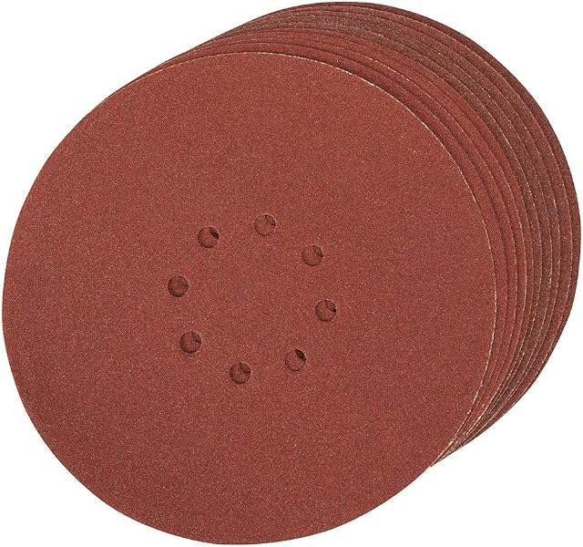 Silverline 272756 Hook and Loop Discs Punched 225 mm 10pk 225 mm 80 Grit