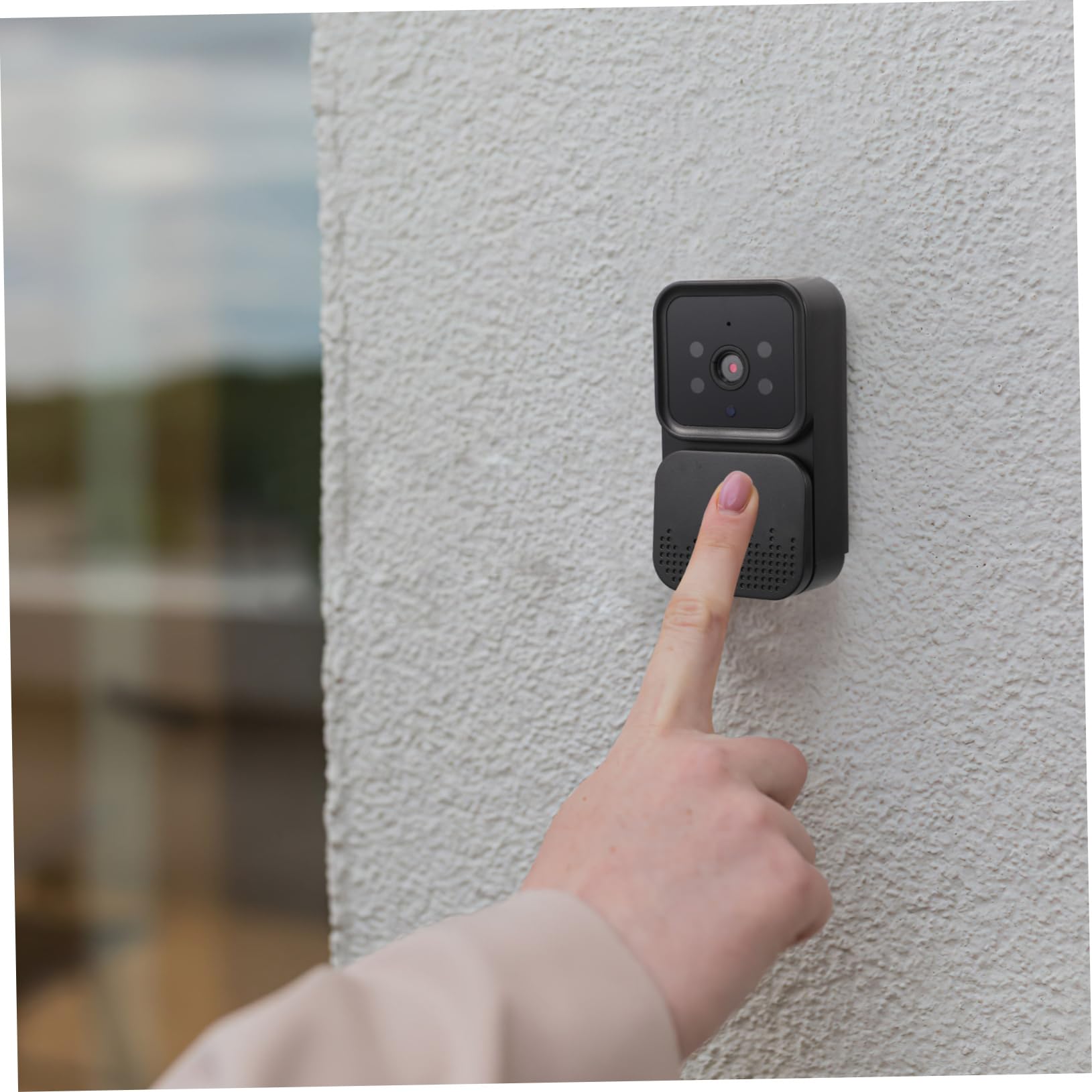 Mikikit Videocitofono con Campanello Wireless Nero con Schermo 4, 3 | Video Monitoring, Comunicazione Bidirezionale, Plastica ed Elettronica, Uso Domestico Remoto