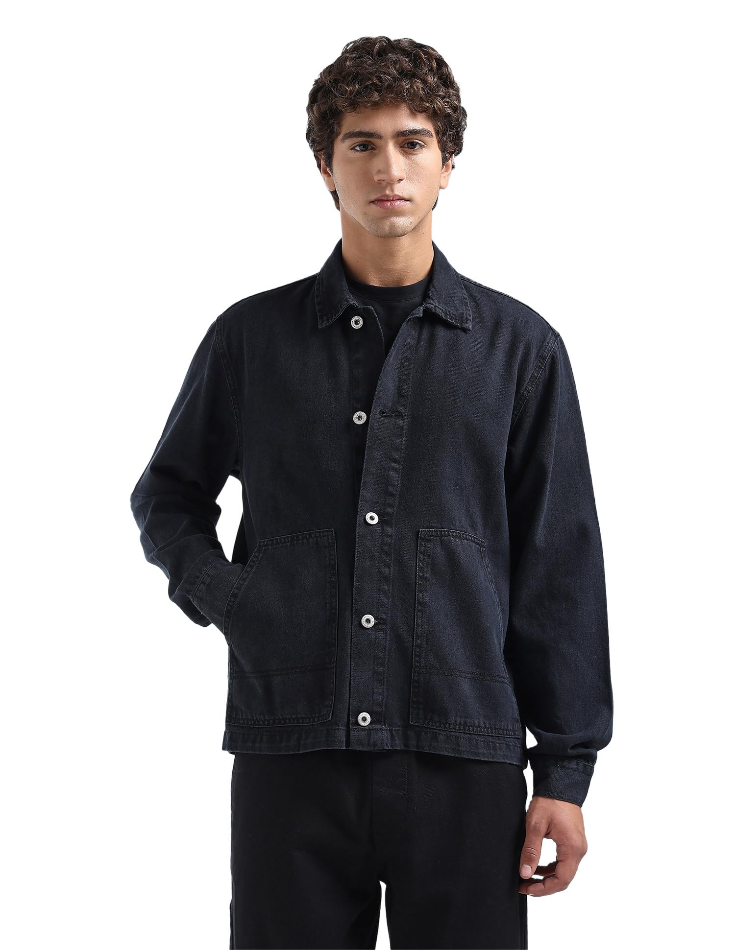 flying machine Solid Regular Fit Jacket-picture-34