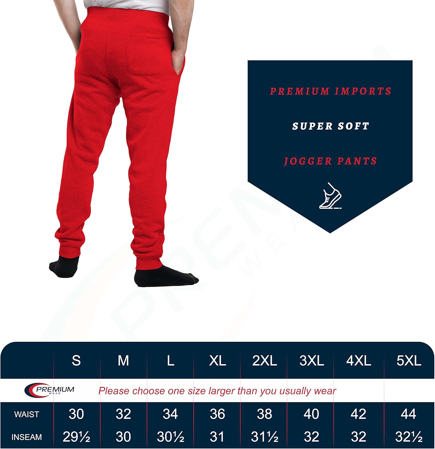 Premium Wear Men’s Jogger Sweatpants - Lightweight, Super Soft, 100% Polyester | Elastic Drawstring, Deep Pockets, Tag-Free - Image 7