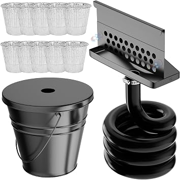 Blackstone Grease Catcher with 0.6 Gallon Bucket & Disposable Liners | Reusable Blackstone Grease Trap Fits 17", 22", 28" & 36" Griddles with a Grease Gate and No-Drill Installation