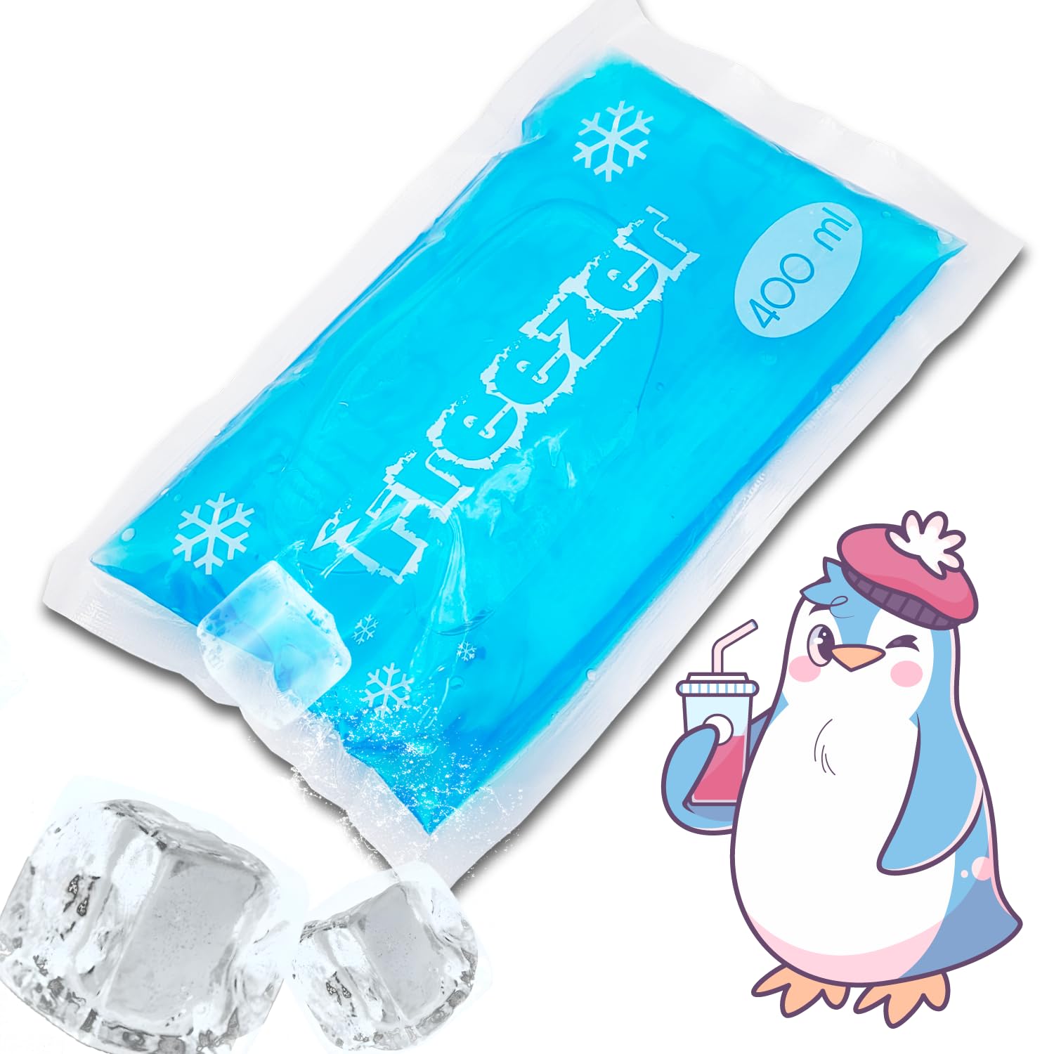 Leddy Living Tapis de refroidissement flexible à 30 cellules - Accumulateur de glace réutilisable pour sacs thermiques, bouteilles et enveloppements - Facile à laver, garde le froid pendant longtemps