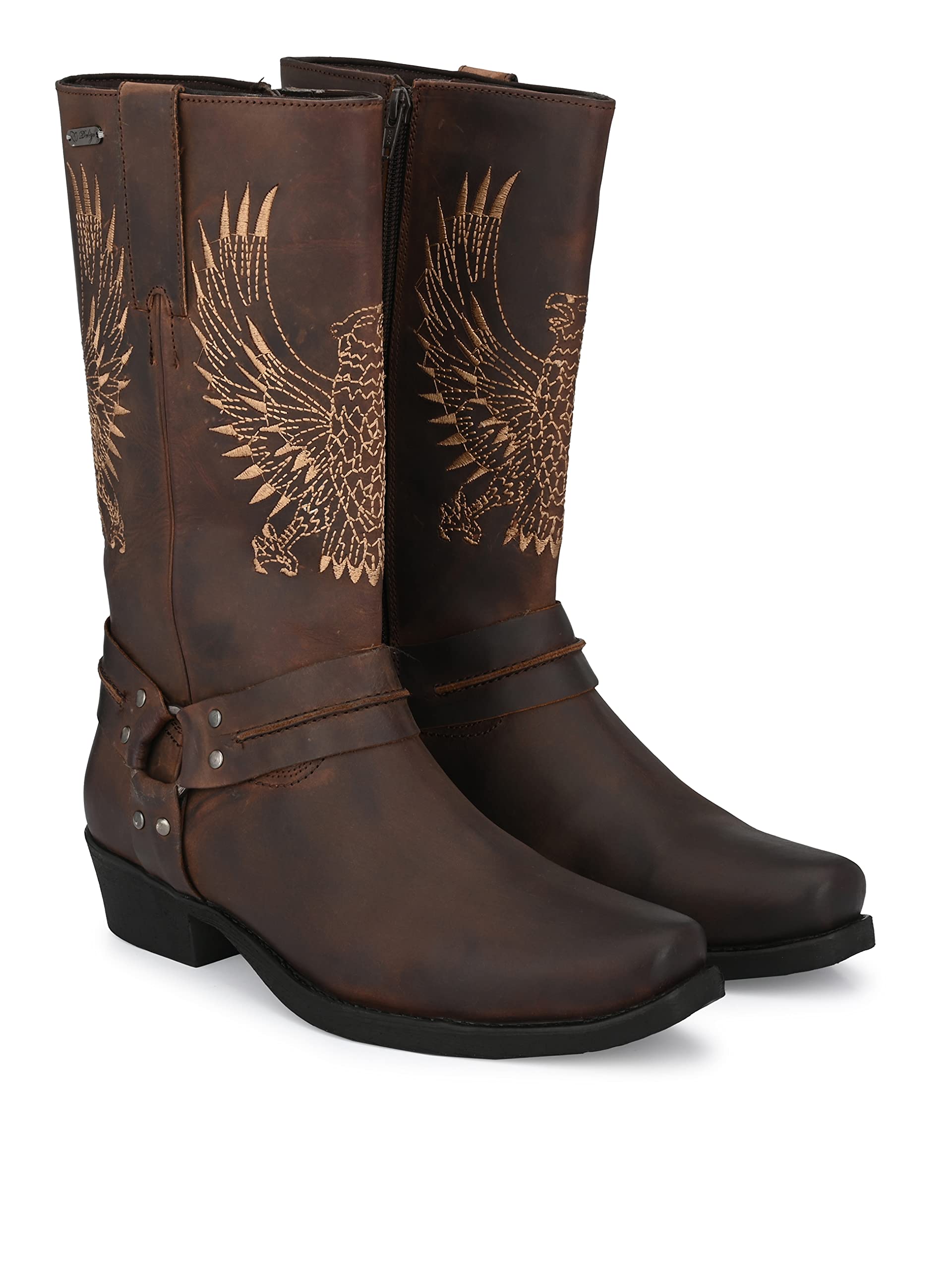 Delize Mens Black Brown Riding Boots 63651 (B09QWXY71Z) Amazon Price History, Amazon Price Tracker